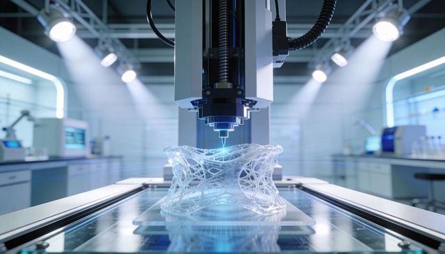 Precision 3D Bioprinter Creating Transparent Lattice Scaffold for Tissue Engineering Research