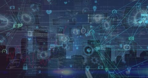 Futuristic Digital Interface: Data Overlays and Global Networks - Download Free Stock Images Pikwizard.com