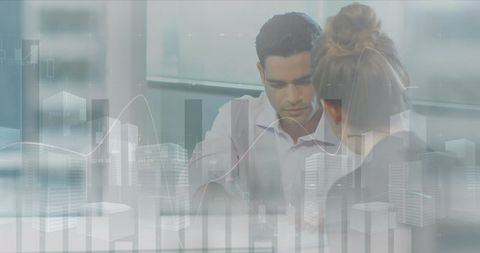 Business Professionals Shaking Hands Amid Digital Interface - Download Free Stock Images Pikwizard.com
