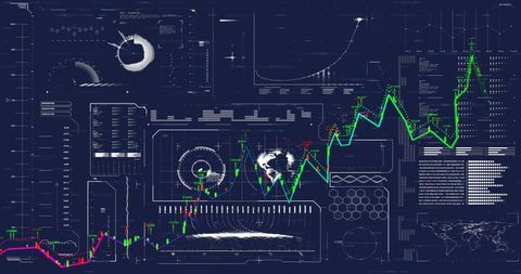 Futuristic Data Visualization with Global Network Connections - Download Free Stock Images Pikwizard.com