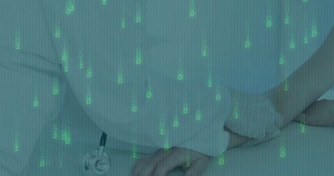 Nurse Monitoring Patient with Digital Health Technology