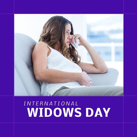 Reflective Woman Observing International Widows Day for Awareness - Download Free Stock Templates Pikwizard.com