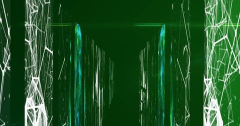 Abstract Digital Grid on Green Futuristic Background - Download Free Stock Images Pikwizard.com