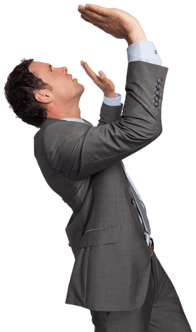 caucasian businessman balancing invisible load transparent - Download Free Stock Videos Pikwizard.com