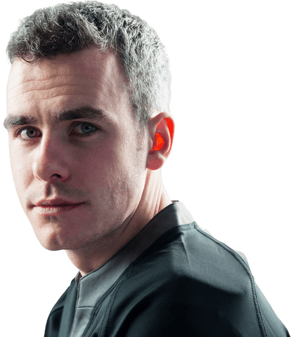 Portrait of Focused Male Rugby Player in Profile with Transparent Background