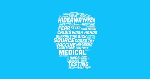 Coronavirus Pandemic Word Cloud in Human Head Silhouette - Download Free Stock Images Pikwizard.com