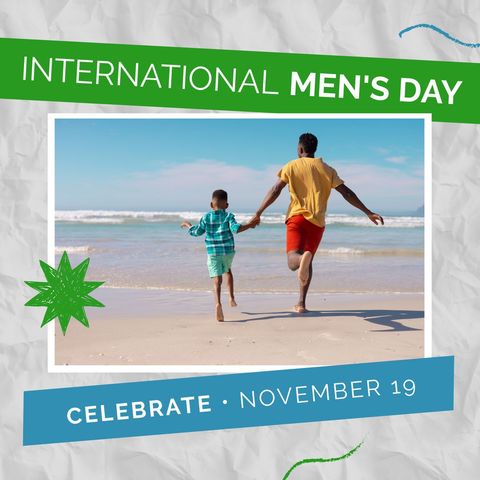 International Men's Day Celebration with Father and Son at Beach