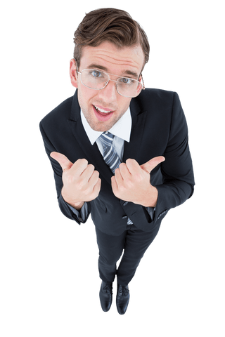 Transparent Businessman Giving Enthusiastic Thumbs Up Gesture - Download Free Stock Videos Pikwizard.com