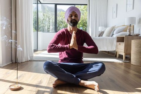 Mindful Meditation Journey in Peaceful Home Setting