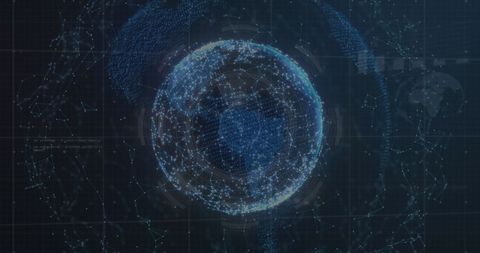 Digital Data Sphere with Connections - Download Free Stock Images Pikwizard.com