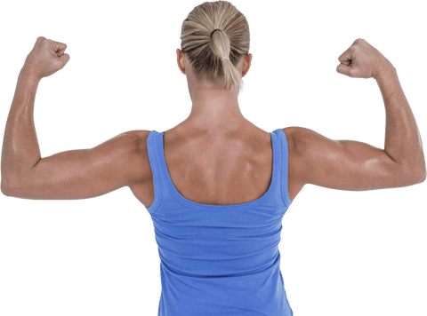 transparent background of fit woman flexing muscles - Download Free Stock Videos Pikwizard.com