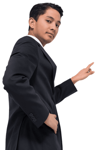 transparent professional businessman pointing gesture - Download Free Stock Videos Pikwizard.com