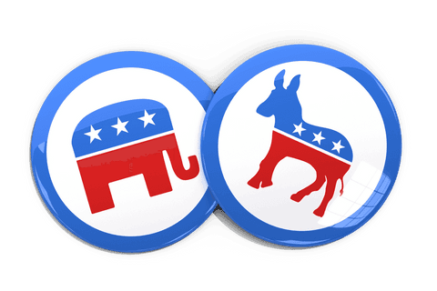 transparent political symbols: elephant and donkey badges png - Download Free Stock Videos Pikwizard.com