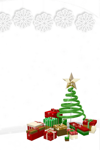Transparent Christmas Tree and Gift Boxes with Snowflakes - Download Free Stock Videos Pikwizard.com