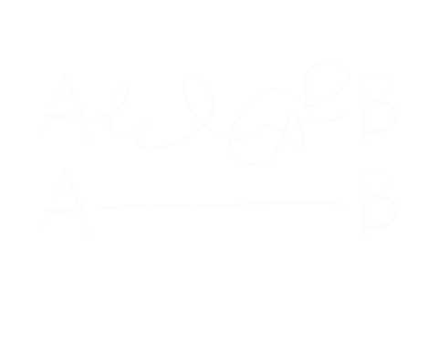 Creative letter a to b concept illustration on transparent background
