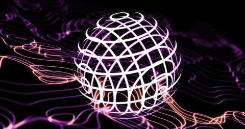 Vibrant Digital Globe with Neon Data Streams - Download Free Stock Images Pikwizard.com