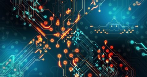 Futuristic Circuit Lines Representing Digital Technology - Download Free Stock Images Pikwizard.com