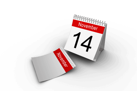 transparent desk calendar november 14th for date reminders - Download Free Stock Videos Pikwizard.com