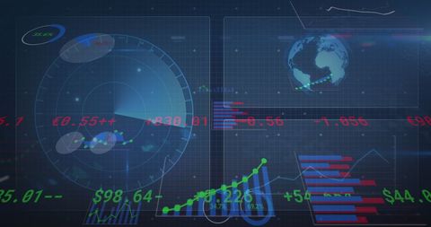 Futuristic Financial Data Interface with Global Metrics - Download Free Stock Images Pikwizard.com