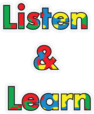 Colorful Listen and Learn Text with Transparent Background - Download Free Stock Videos Pikwizard.com
