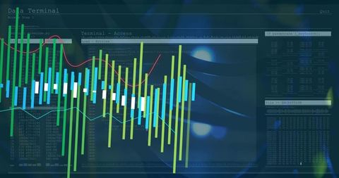Digital Data Processing Overlay with Graphs and Charts - Download Free Stock Images Pikwizard.com