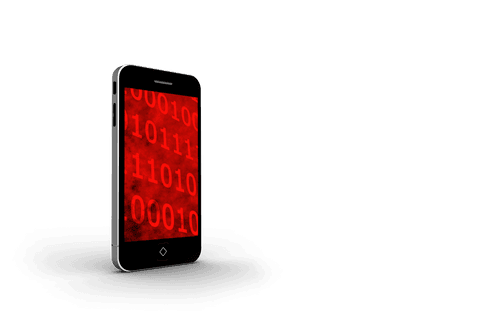 transparent smartphone displaying red binary code isolated - Download Free Stock Videos Pikwizard.com