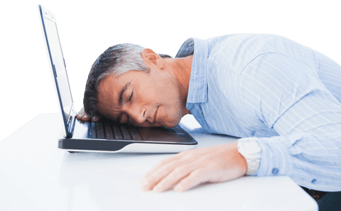 Exhausted Businessman Resting on Laptop Keyboard Transparent - Download Free Stock Videos Pikwizard.com