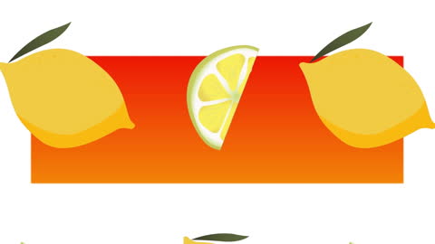Bright Lemon Illustrations with Vibrant Gradient Background