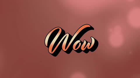 Wow Text with Neon Background Animation for Social Media Posts