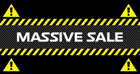 Massive sale banner with industrial safety theme