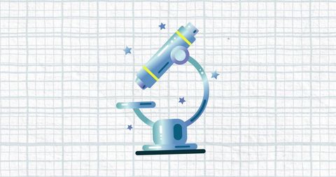 Microscope Icon with Lab-themed Design for Educational Concepts