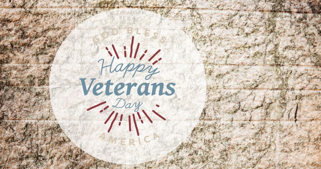 Patriotic Veterans Day Celebration Background on Stone Wall - Download Free Stock Images Pikwizard.com