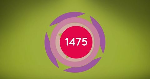 Digital Circle Interface Circling Number 1475 on Lime Background - Download Free Stock Images Pikwizard.com