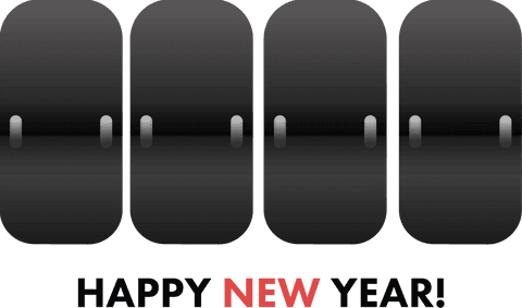 digital flip countdown display with happy new year text on transparent - Download Free Stock Videos Pikwizard.com