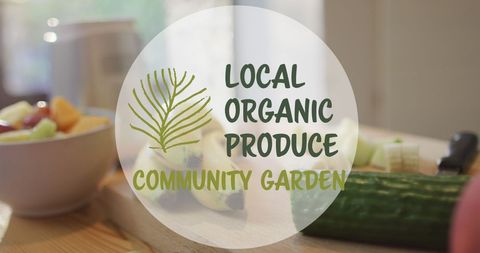 Local organic produce community garden with fresh veggies