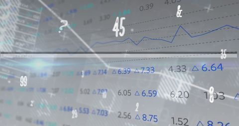 vhs effect overlaying global stock market data - Download Free Stock Images Pikwizard.com