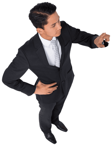 Elegant Businessman Interacting with Virtual Interface on Transparent Background - Download Free Stock Videos Pikwizard.com