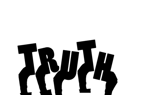Transparent Hands Holding TRUTH Text, Motivation Concept