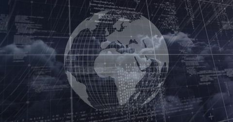 Digital Globe with Data Overlay Signifying Global Connectivity - Download Free Stock Images Pikwizard.com