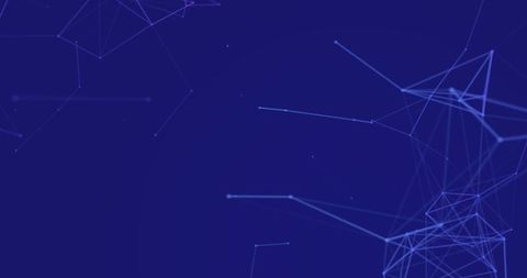 Abstract Digital Network of Connecting Nodes on Blue Background - Download Free Stock Images Pikwizard.com