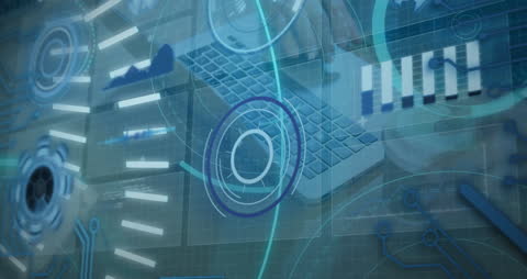 5G Technology Overlay with Data Processing Graphics