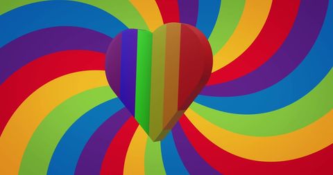 Vibrant Rainbow Heart on Swirling Background - Download Free Stock Images Pikwizard.com