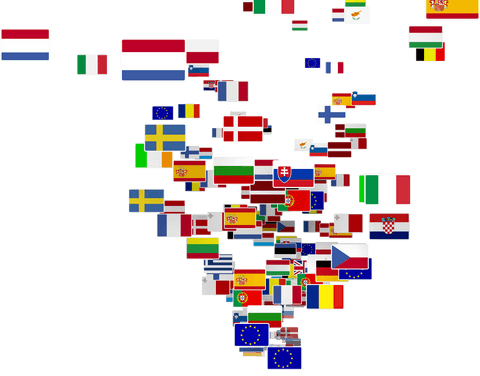 floating transparent flags of european nations and eu - Download Free Stock Videos Pikwizard.com