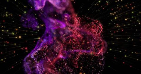 Abstract Neon Particle Patterns on Dark Background - Download Free Stock Images Pikwizard.com