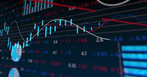 Analyzing Complex Financial Data in Digital Display - Download Free Stock Images Pikwizard.com