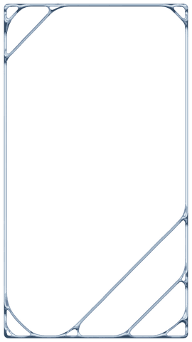 Intricate metallic frame on transparent background for luxury decor