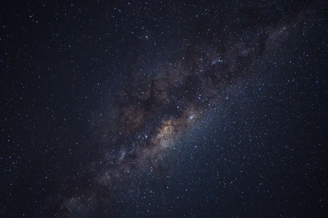 Dark starry night sky with Milky Way galaxy - Download Free Stock Photos Pikwizard.com