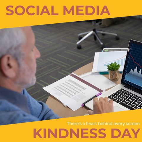 senior businessman engages social media kindness initiative - Download Free Stock Templates Pikwizard.com