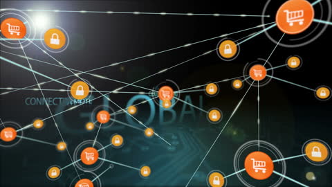 Digital Technology and Networked Connections with Icons