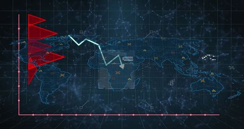 Global Data Analysis on Transparent World Map Visualization - Download Free Stock Images Pikwizard.com